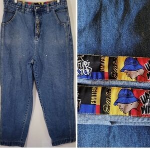 VTG Y2K P. MILLER Signature Collection Men's Hip Hop Baggie Jeans Sz 36 Retro